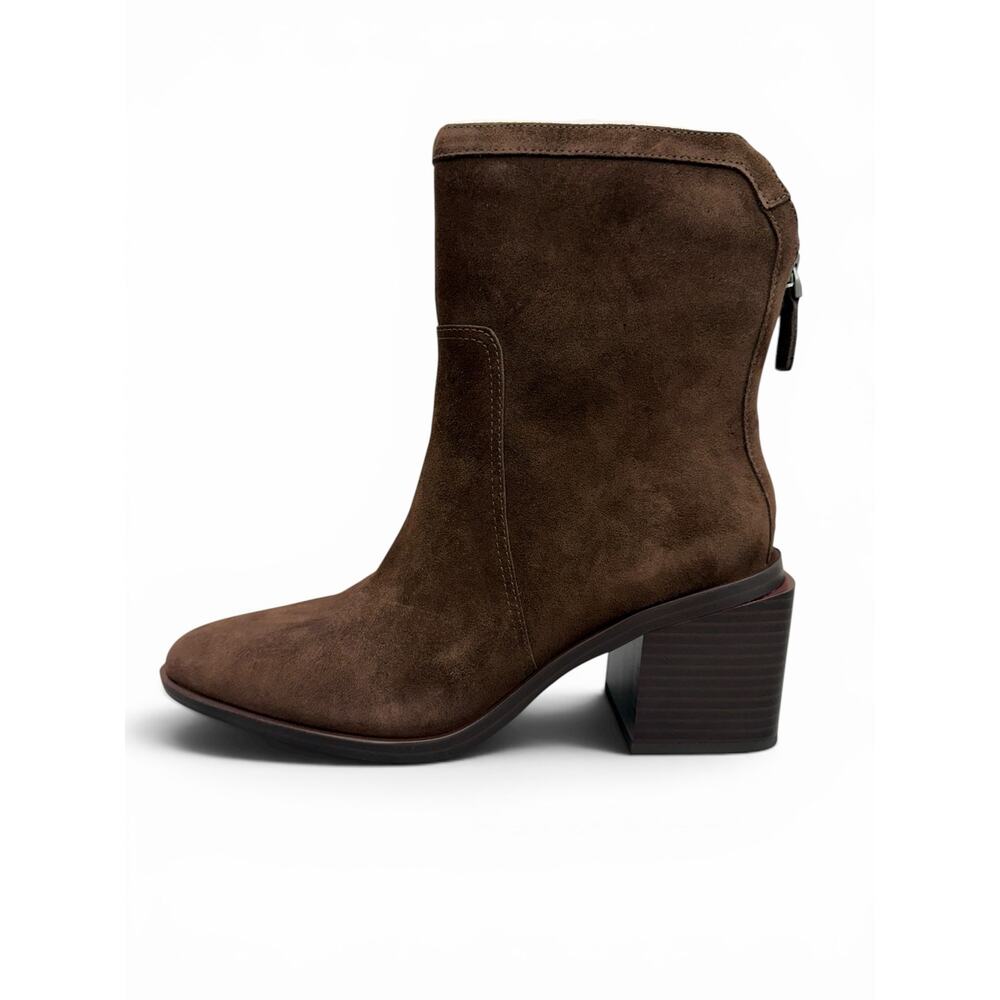 Vince Camuto Kortimy Root Beer Suede Mid-Shaft Ankle Boots Women’s 7.5 NIB - Picture 12 of 12